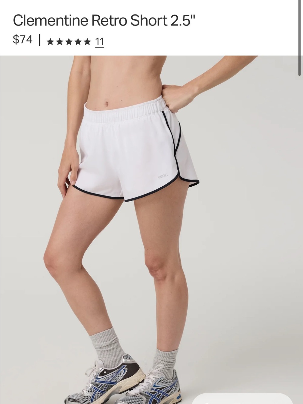 Vuori Clementine Retro Short 2.5" - new with tag size L